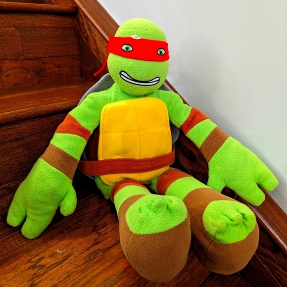 Plush Teenage Mutant Ninja Turtles TMNT XL Raphael TURTLE 28" long - Picture 1 of 6